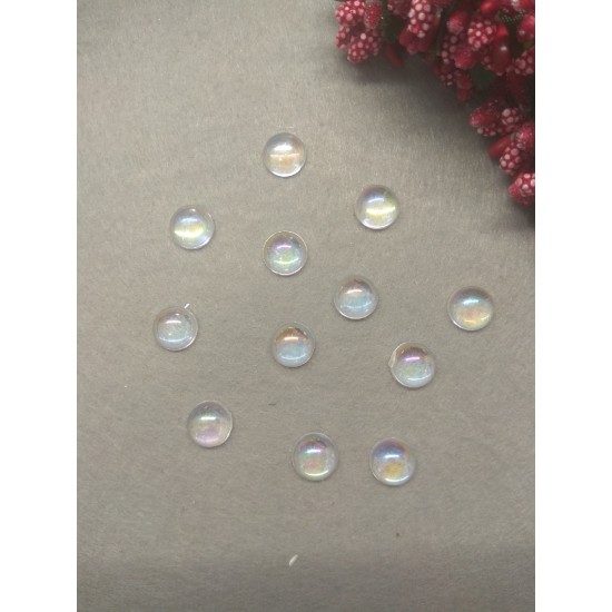 Полубусины полупрозрачные (цв. белый) 10мм, цена за 20 гр